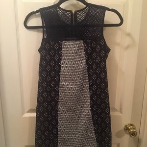 Blue and White Shift Dress